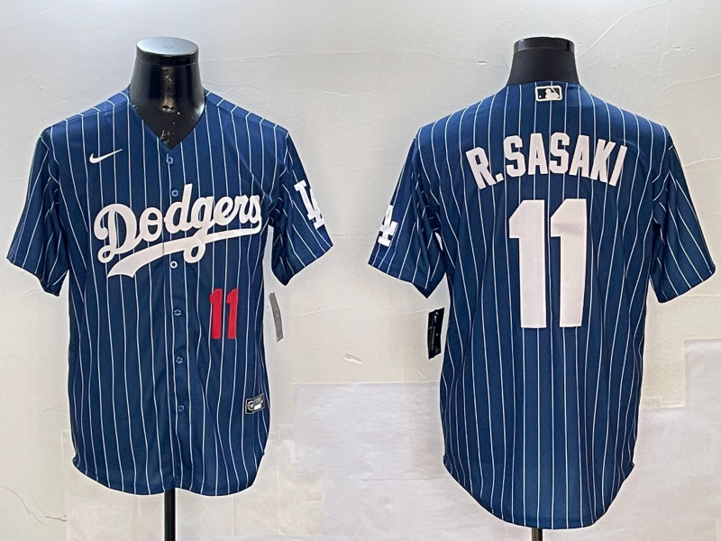 Men Los Angeles Dodgers #11 R Sasaki blue 2025 MLB nike jersey style 28->los angeles dodgers->MLB Jersey